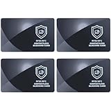 Viitech 4 Stück RFID-Blocker für Karten, NFC, Bankeinzug, Kreditkarten, Schutz für die gesamte Geldbörse, Schutz vor Identitätsdiebstahl, tragbar, schlankes Design, Reisepass-Schutzblocker