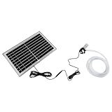 GLFLOW Solar Teichpumpe mit Filter, 10W 9V Solarpanel Unterwasserpumpe für Teich Aquarium Sauerstoffzirkulation 2,5m Förderhöhe