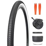 GRELiving 1 Set 26x1.75 Zoll MTB Fahrradreifen+ 26x1.75/2.125 Zoll Fahrradschlauch AV48mm+ 2xReifenheber Fahrradmantel MTB Bike Tires Reifen für Mountain Bike/Citybike/Rennrad