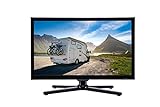 REFLEXION_TV LED2223 | LED-Fernseher | 22 Zoll | für Wohnmobile, Wohnwagen oder LKW | 12V KFZ-Adapter | Full-HD Auflösung | HDMI, USB | erschütterungsfest, schwarz [Energieklasse F], VESA kompatibel