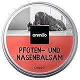 Animigo Nase & Pfotenbalsam für Hunde & Katzen - Pflege bei trockenen und rissigen Tiernasen & Pfoten - Pfotensalbe für Hunde & Katzen im Herbst/Winter - 60ml Nasenbalsam mit Jojobaöl & Bienenwachs