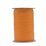 IHKFILAN Polypropylen-Seil, 0,3 cm, mit Kordelzug, hohlgeflochtenes PP-Seil, Absperrseil, Polypro-Seil, Golfplätze, Markierung, Skipisten, Outdoor-Konzerte, Spanngurte, Orange