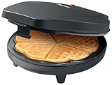 Bestron Waffeleisen für klassische Herzwaffeln, Herzwaffeleisen mit Antihaftberschichtung & Backampel, Waffelmaker aus der Black Label Kollektion, 700 Watt, Farbe: Mattschwarz