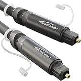 KabelDirekt – TOSLINK-Kabel, optisches Audiokabel – 4 m – Glasfaserkabel für Soundbar mit Schutzkappe (TOSLINK auf TOSLINK, digitales S/PDIF-Kabel, Stereoanlage/Verstärker, Heimkino, Xbox One/PS4)