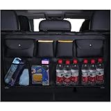 FENGJIAO Auto Kofferraum Organizer für Toyota Avensis III Wagon 2012-2023, Faltbar Aufbewahrungstasche Hängen Rücksitz Kofferraumtasche Organizer Tragbarer Zubehör,A/Black