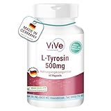 L-Tyrosin 500mg - 60 Kapseln - hochdosiert - proteinogene Aminosäure | Qualität aus Deutschland von ViVe Supplements