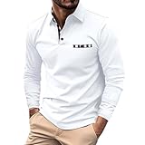 Doppelmanschettenhemden für Herren, lässig, langärmelig, einfarbig, langärmelig, Herrenoberteil, weiß, XL