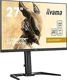 iiyama G-Master Gold Phoenix GB2790QSU-B5 68,5cm, 27' Fast IPS LED Gaming Monitor WQHD HDMI DP USB3.0 1ms 240Hz FreeSync Premium HDR400 Höhenverstellung Pivot schwarz