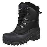 riemot Winterstiefel Damen Herren Wasserdicht Gefüttert Schneestiefel Warme Snow Boots Rutschfest Winter Schuhe