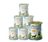 Dehner Best Nature Hundefutter Light, Nassfutter fettreduziert, für übergewichtige Hunde, Huhn / Karotte , 6 x 400 g Dose (2.4 kg)