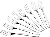 10 Stück Kuchengabel, Edelstahl Gebäck Gabeln Set, 14cm Silber Tafelgabeln Gabel Kit Dessertgabeln Kuchengabeln Kleine Gabeln, Spiegelpoliert Gabelnfür Konditoreien, Restaurants, Haushalte, Kantinen