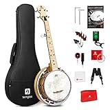 Vangoa Banjo 5 String with Tone Ring, 28 Inch Mini Banjo...