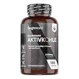 Aktivkohle Kapseln - 2000mg pro Portion - 180 vegane Kapseln - Quelle von Eukalyptus und Acacia Nilotica Rinde - Alternative zu Aktivkohle Tabletten & Kohletabletten - 1 Monate Vorrat - WeightWorld