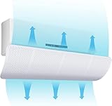Windabweiser für Klimaanlage，Perforierter Deflektor für Klimageräte, ultraleichtes, umweltfreundliches ABS, weiß, 90 x 27 cm