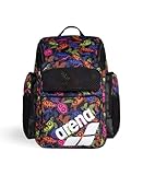 Arena One Go Rucksack für Schwimmer, Athleten, Sport, Fitnessstudio, Multisport, Tagesrucksack, große Größe, Trainingsausrüstung, Schwimmtasche für Damen und Herren, 45 Liter, Arena Meeresschildkröten