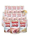 Rinti 30 x 800g Kennerfleisch Nassfutter aus 19 Sorten frei wählbar und MIOMERA gratis Snack dazu