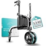 Helavo Rollator 3 Räder - Indoor Leicht Klappbar für Wohnung, Nur 5.5 kg, Aluminium Mit Doppelten Vorderrädern