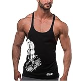 Cabeen Herren Muskelshirt Sport Tank Top Gym Fitness Achselshirts Ärmellos T-Shirt Bodybuilding Unterhemden