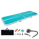 CCLIFE Aufblasbare Track Tumbling Matte 3m 4m 5m mit elektrischer Luftpumpe Air Turnmatte Trainingsmatte Gymnastik-Luftbahn