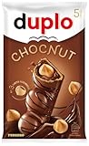 duplo Chocnut – Schokoriegel mit drei ganzen Haselnüssen, knuspriger Waffel und feiner Haselnusscreme – Snack zum Teilen und Genießen – 1 Packung mit 5 einzeln verpackten Riegeln (5 x 26 g)