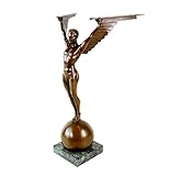 Kunst & Ambiente - Icarus Art Deco Skulptur aus Bronze - signiert Gennarelli - Mythologische Figur - Antike Skulpturen - Bronzefigur