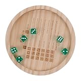 HOODANCOS Würfeltablett mit Würfeln 18cm Glatte Oberfläche Aufbewahrung für Farkle Würfelspiele Tragbares Spielzubehör für Familienfeiern und Reisen