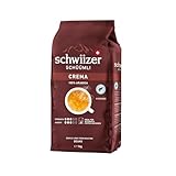 Schwiizer Schüümli medium_roast, Crema Ganze Kaffeebohnen 1kg - Intensität 3/5 - UTZ-zertifiziert (Packung mit 4)