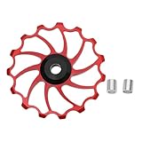 Umwerferrolle hinten für Fahrrad, Stützrad aus Keramik, Umwerferriemen, Hinterrad, für Mountainbike, Rot