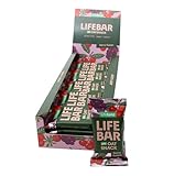 Lifefood Lifebar Haferriegel, Hafer Riegel, Haferflocken Riegel, Hafer Snack BIO Vegan Lactosefrei Glutenfrei - 15er Pack (15 x 40 g) (Berry Fusion)