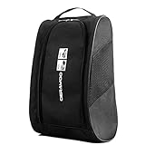 Tragbare Fußball schuhtasche, Robuster Golf Schuhbeutel Soccer Shoe Bag für Herren, Damen, Jungen, Mädchen, Sport (Schwarz)