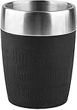 Emsa 514514 Isolier-Trinkbecher, Mobil genießen, 200 ml, Dreh- Trinkverschluss, Schwarz, Travel Cup, 1 Stück (1er Pack)