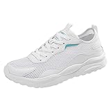 Laufschuhe Herren Luftkissen Bequeme Walkingschuhe Fußgewölbeunterstützung Mesh-Futter Wanderschuhe Rutschfeste Schnürer Sicherheitstrainer Anti-Smashing Pannensicher Trainer Gym Fitness Jogging