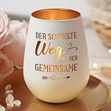 Craftique Hochzeitstag Geschenk - Windlichter - Goldene Hochzeit, Verlobungsgeschenk, Silberhochzeit, Hochzeitsgechenk, Jahrestag Geschenk für Ihn, Hochzeit Valentinstag