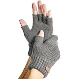 JYUYNY Fingerlose Handschuhe,Handschuhe fingerlos - Fingerless Gloves,kaschmir handschuhe,Winter warme Strick handschuhe,Laufen Radfahren Fahren für Herren und Damen.