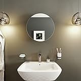 Croydex Severn Badezimmer-Hängeschrank aus Edelstahl mit rundem Spiegel
