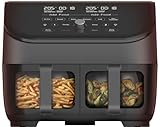 Instant Vortex Plus Doppelkorb mit ClearCook - 7.6L Digitale Heißluftfritteuse, Schwarz, 8-in-1 Smarte Programme - Fritieren, Backen,Braten, Grillen, Dehydrieren, Aufwärmen, XL Kapazität -1700W