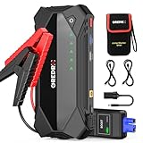 GREPRO 3000A Starthilfe Powerbank, Auto Starthilfe Powerbank für 12V Jump Starter, Tragbare Starthilfe mit USB Schnellladung 3.0 Ports,LED Taschenlampe Kompass (bis zu 9.0L Benzin,7.0L Diesel)