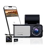 AUTOSKY 4K Dual Dashcam mit GPS & WLAN – Frontkamera 4K Ultra HD, Rückkamera 1080P, 140° Weitwinkel, G-Sensor, Loop- & Zeitraffer-Aufnahme, Nachtsicht, Bewegungserkennung