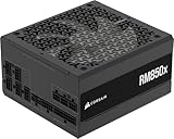CORSAIR RM850x Vollständig modulares, geräuscharmes ATX-Netzteil – ATX 3.1-kompatibel – PCIe 5.1-Unterstützung – Cybenetics Gold-Effizienz – Native 12V-2x6-Anschluss – Schwarz