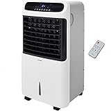 Syntrox Germany 4 in 1 Luftkühler Luftbefeuchter Lufterfrischer und Ventilator mit Touch Panel und Fernbedienung Luftdurchsatz 1200 m³/h AC-80W-12L Wind