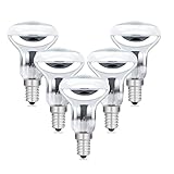 Glühbirne Reflektor E14 R50 40W Dimmbar, AC220-240V, 350LM Warmweiß 2700K, Reflektorlampe Glühbirne E14 Spotlight, R50 E14 Glühbirne für Stehlampe, Lavalampe, Leuchter, 5 Stück