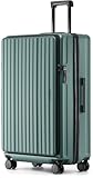 Münicase Koffer Expandierbar – Hartschalen-Trolley mit Oberseiten-Öffnung, Kompressionsgurt & extra Stauraum | Strapazierfähig, Kratzfest, leicht (Dunkelgreen, XL-80cm)
