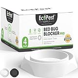 Bettwanzen Detektor – 4er Pack | Bettwanzenfalle Bed Bug Blocker (Pro) | Bettwanzen Test (Weiß) | Insektenfalle, Wanzen Monitor und Detektor für Bettbeine