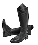 Rhinegold Unisex Short Long Leather Horse Riding Boot De-Luxe Reitstiefel, extra kurz, lang, Leder, Schwarz