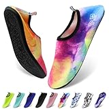 AUSYIWI Strandschuhe Unisex Wasserschuhe Damen Herren Badeschuhe Aquaschuhe Schnell Trocknend Slip on Breathable Surfschuhe Schwimmschuhe 38-39EU