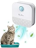 DownyPaws Katzenstreu-Geruchsbeseitiger, Katzentoiletten-Desodorierer für alle Arten von Katzentoiletten, wiederaufladbar, 14 Tage Akkulaufzeit