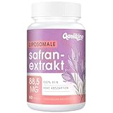 Liposomales Safran 88,5 mg - Safran Extrakt Kapseln, 100% reiner, hochdosierter Safran - Premium-Safran für Männer und Frauen, 60 Kapseln, 2-Monats-Vorrat
