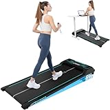 CITYSPORTS Laufband | Elektrisches Walking pad für Zuhause, Mit Bluetooth-Musikwiedergabefunktion, LED-Anzeige und Riemenscheibe 1-6KM/H, 110KG (schwarz grün)