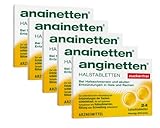 anginetten Halstabletten zuckerfrei | schmerzlindernde Lutschtabletten Honig-Zitronen Geschmack | bei Halsschmerzen, Rötungen & Schwellungen | beruhigt den Hals, desinfiziert den Rachen | 5 x 24 St