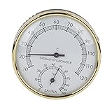 2-in-1-analoges Sauna-Thermo-Hygrometer, Sauna-Hygro-Thermometer für Den Innenbereich 10℃~120℃/0%~100% RH, für eine Zuverlässige und Komfortable Innentemperaturregelung - Innen und Außen Kontrolle